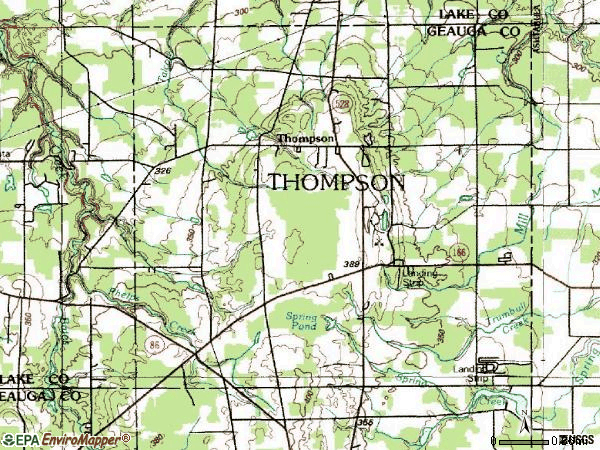 Zip code 44086 topographic map