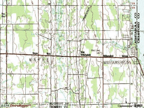 Zip code 44093 topographic map