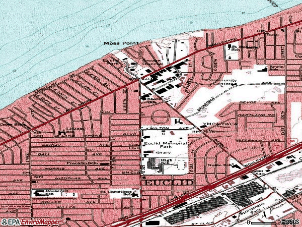 Zip code 44123 topographic map