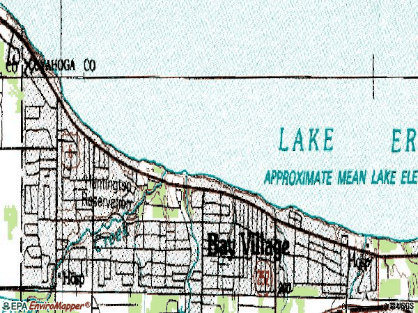 Zip code 44140 topographic map