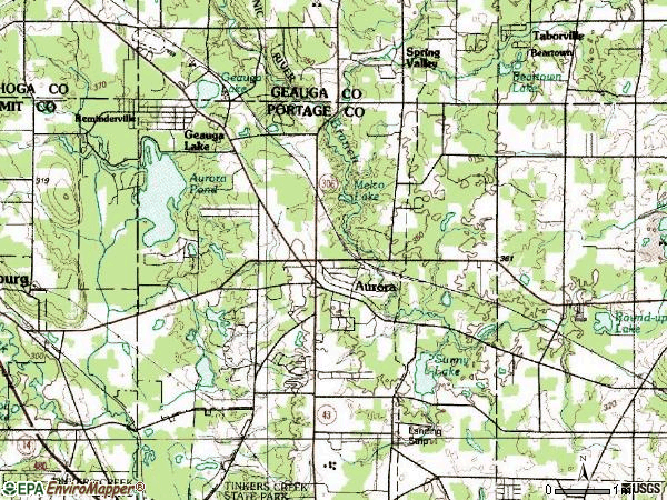 Zip code 44202 topographic map