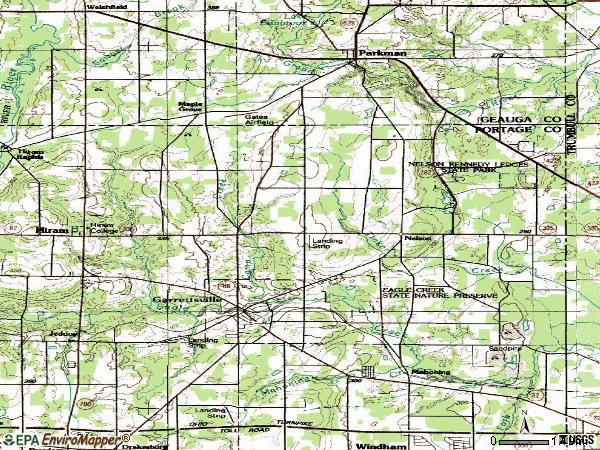 Zip code 44231 topographic map