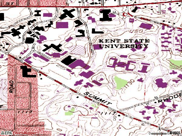 Zip code 44243 topographic map