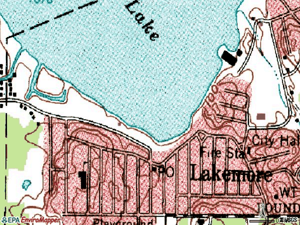 Zip code 44250 topographic map