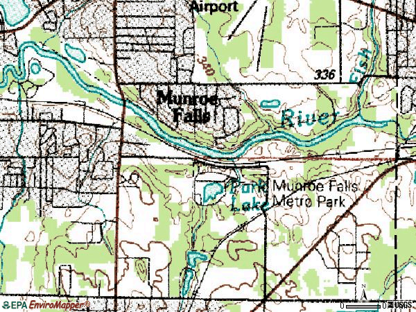 Zip code 44262 topographic map