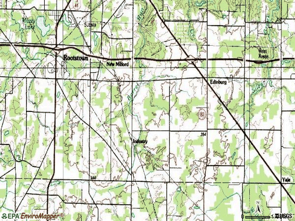 Zip code 44272 topographic map