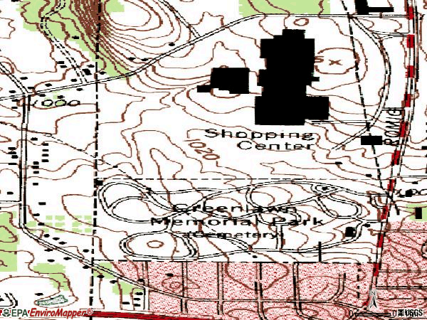 Zip code 44322 topographic map