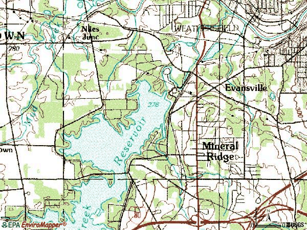 Zip code 44440 topographic map