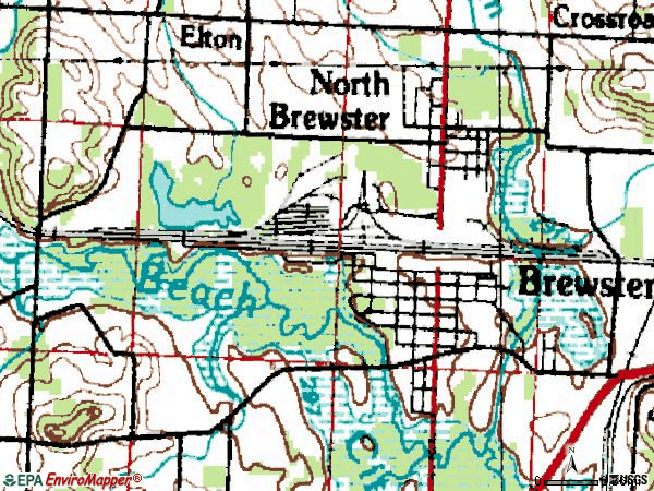 Zip code 44613 topographic map