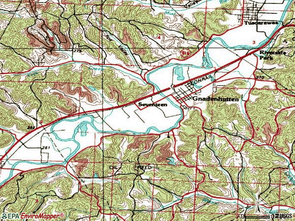 Zip code 44629 topographic map