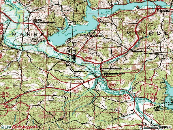Zip code 44675 topographic map