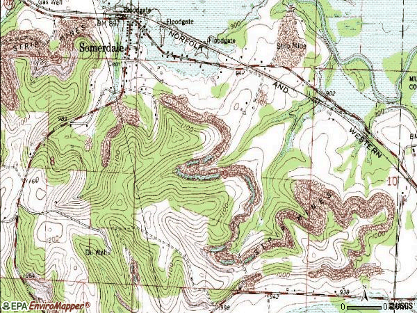 Zip code 44678 topographic map