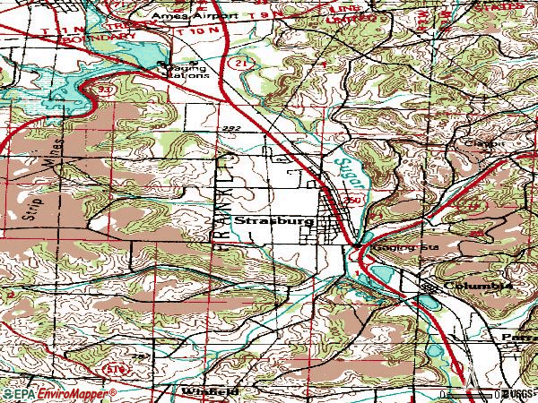 Zip code 44680 topographic map