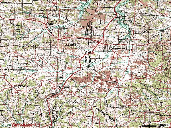 Zip code 44681 topographic map