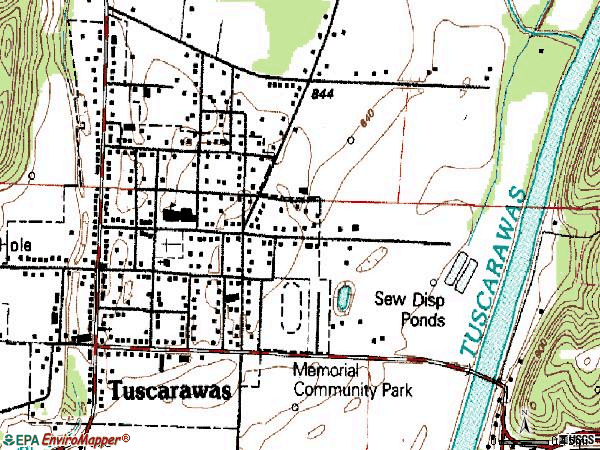 Zip code 44682 topographic map