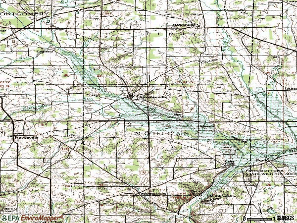 Zip code 44840 topographic map
