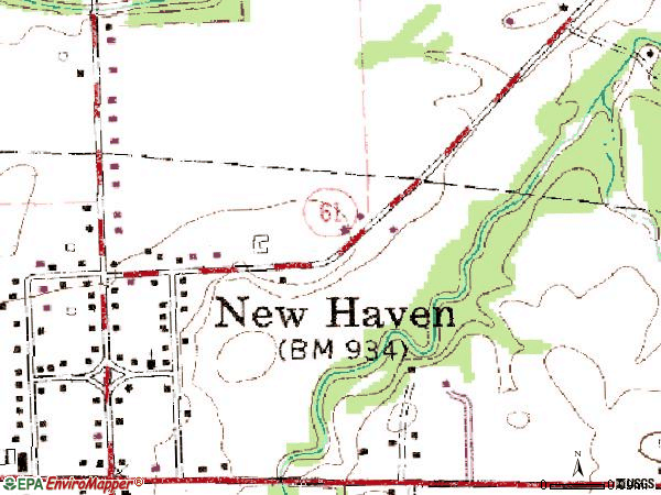 Zip code 44850 topographic map