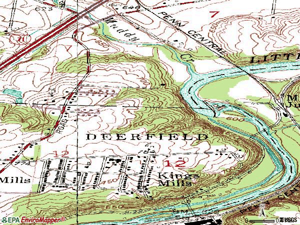 Zip code 45034 topographic map
