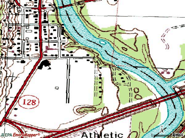 Zip code 45041 topographic map