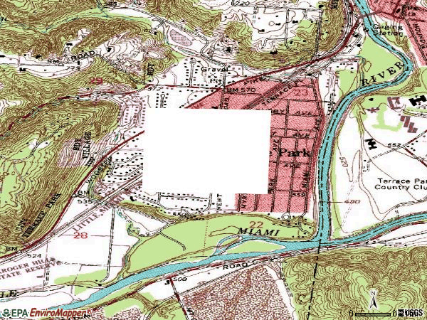 Zip code 45174 topographic map