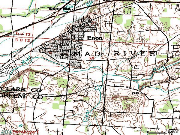 Zip code 45323 topographic map