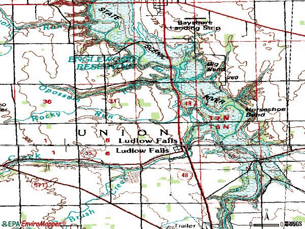 Zip code 45339 topographic map