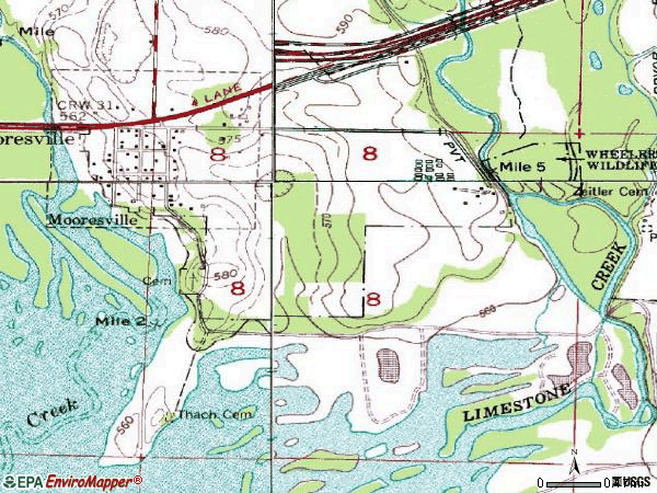 Zip code 35649 topographic map