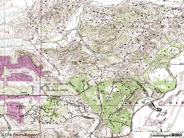Zip code 92091 topographic map