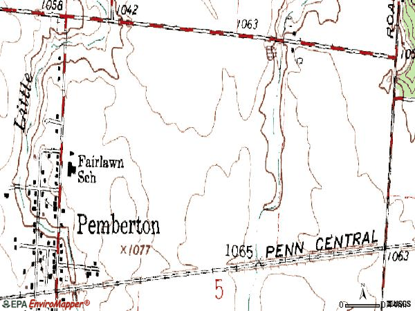 Zip code 45353 topographic map