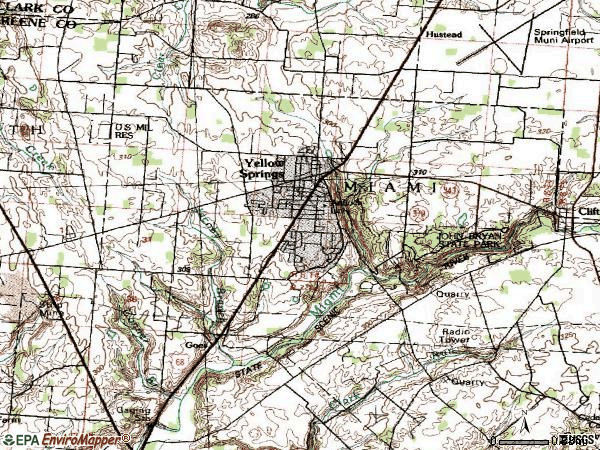 Zip code 45387 topographic map