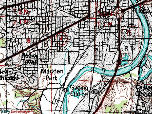 Zip code 45408 topographic map