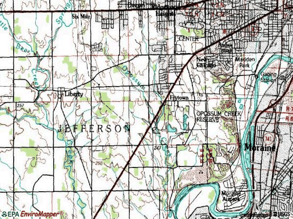 Zip code 45418 topographic map