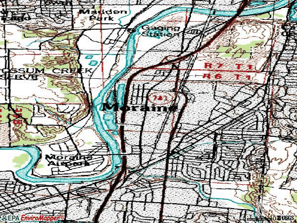 Zip code 45439 topographic map