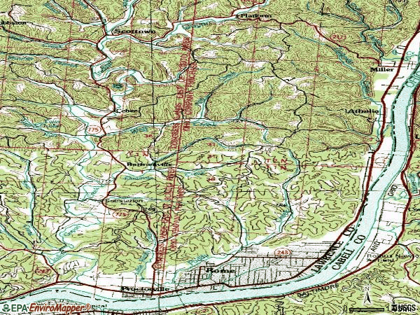 Zip code 45669 topographic map