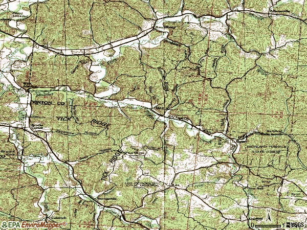 Zip code 45672 topographic map