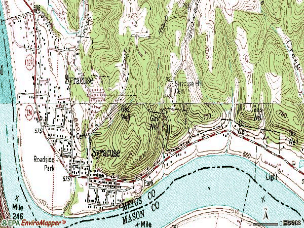 Zip code 45779 topographic map