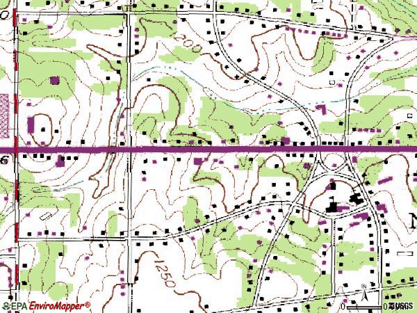 Zip code 73066 topographic map