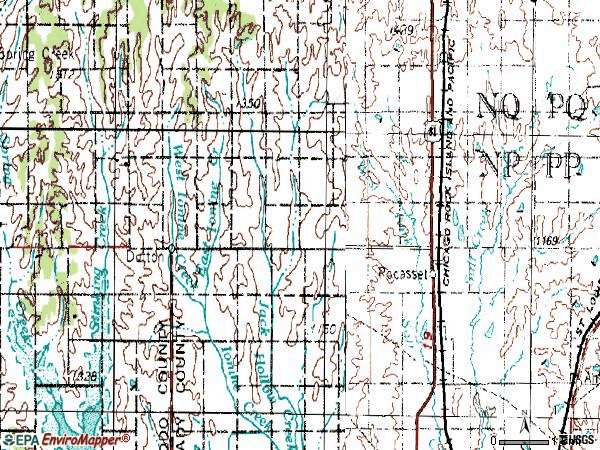 Zip code 73079 topographic map