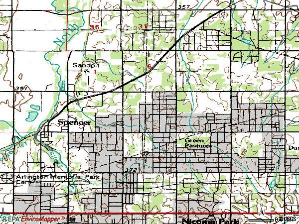 Zip code 73084 topographic map