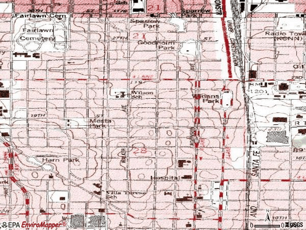 Zip code 73103 topographic map