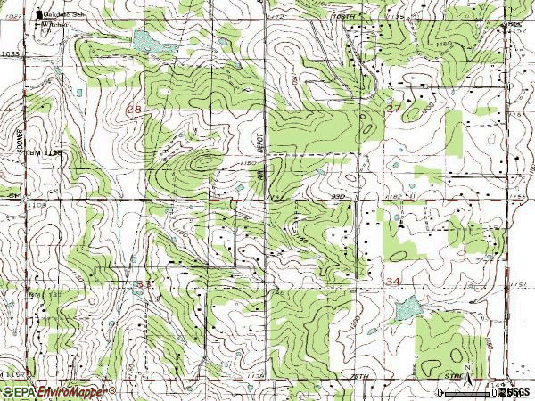 Zip code 73151 topographic map