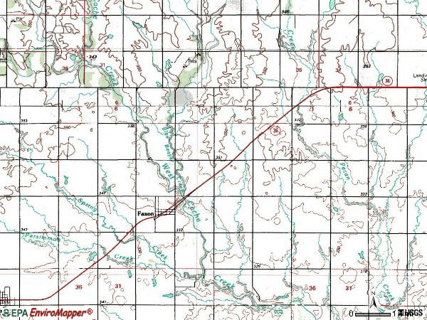 Zip code 73540 topographic map