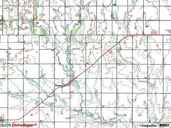 Zip code 73543 topographic map