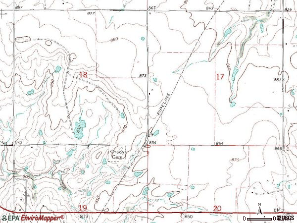 Zip code 73561 topographic map