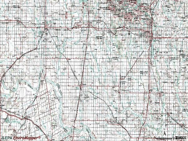 Zip code 00735 topographic map