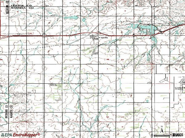 Zip code 73626 topographic map