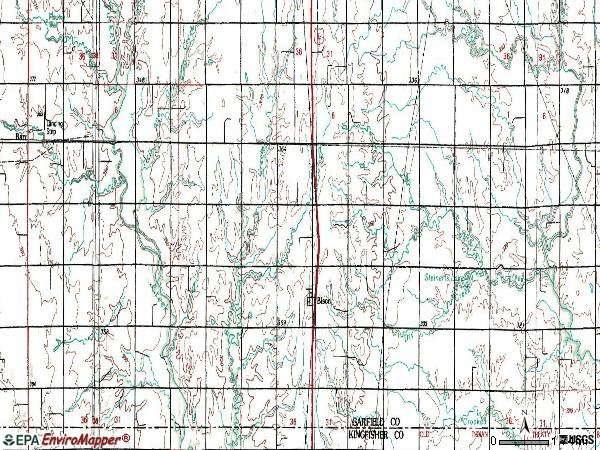 Zip code 73720 topographic map