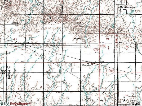 Zip code 73727 topographic map