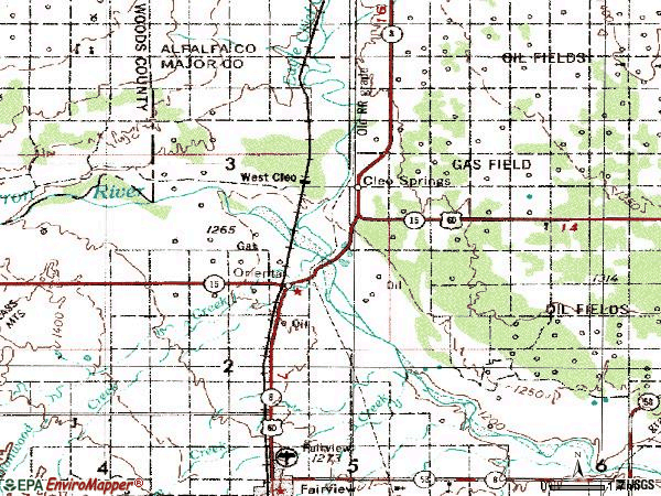 Zip code 73729 topographic map