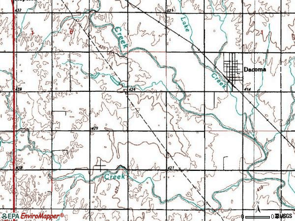 Zip code 73731 topographic map